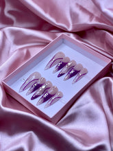 Load image into Gallery viewer, Abstract Purple Bling Nails
