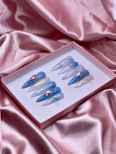 Load image into Gallery viewer, Icy Blue Bling Nails
