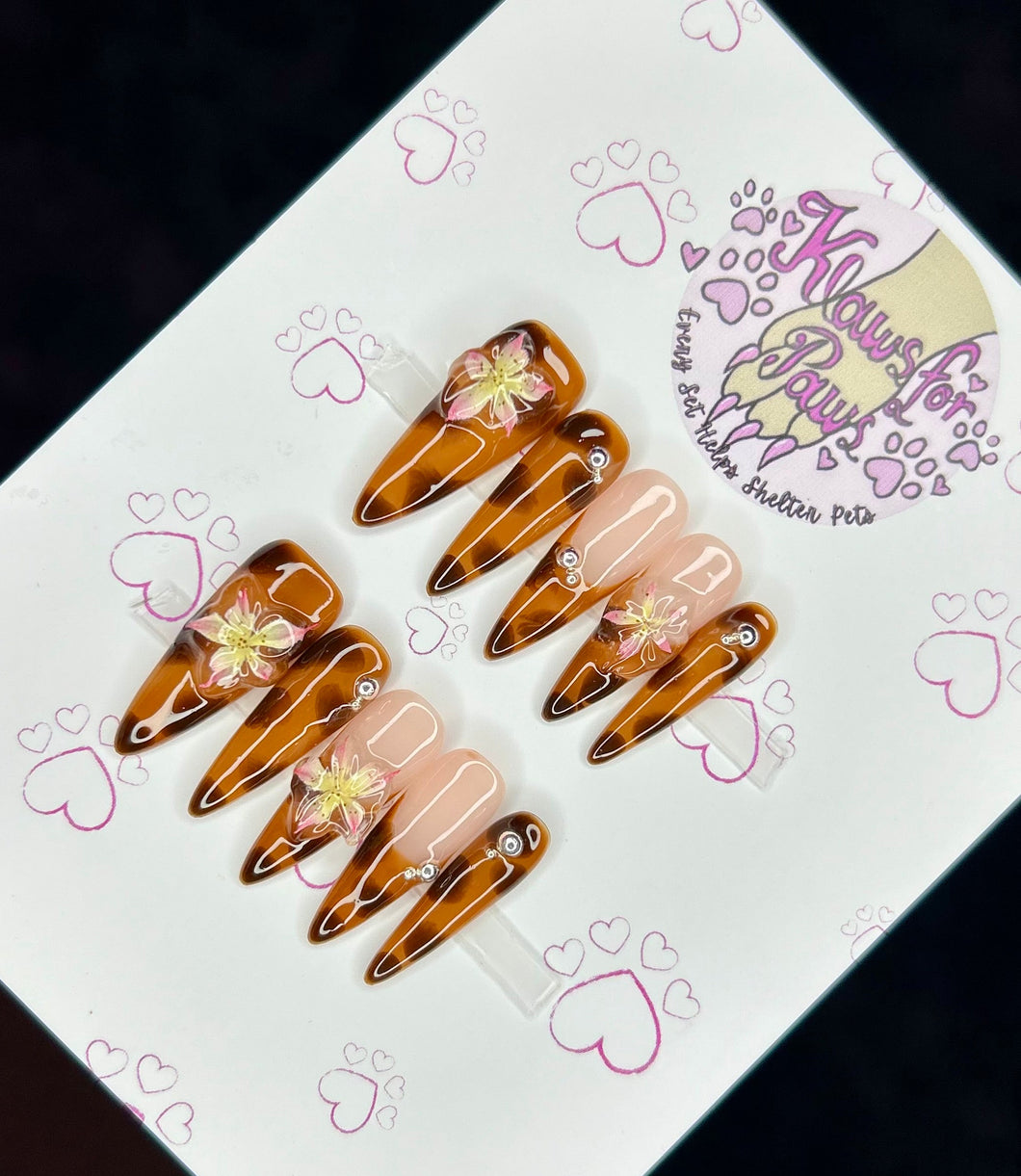 Tortoise Handmade Press on Nails