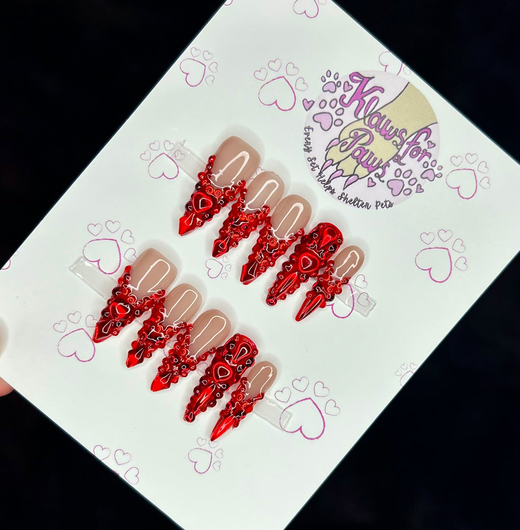 Ruby Handmade Press on Nails