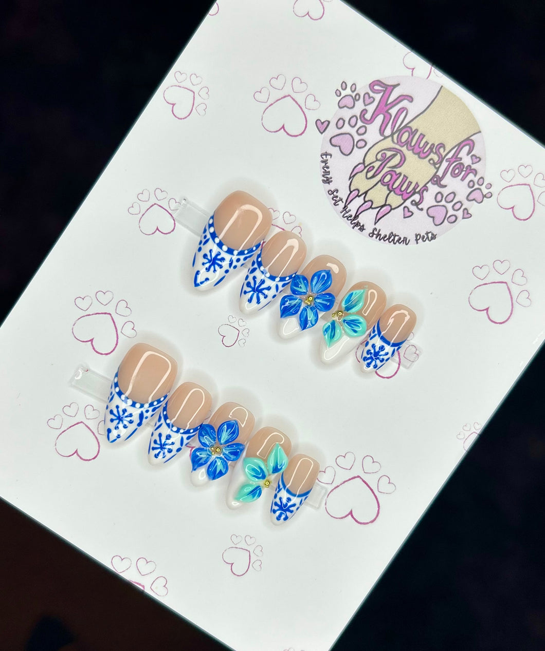 Chinoiserie Handmade Press on Nails