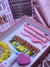 Load image into Gallery viewer, Yellow Kaws Lux Acrylic Nail &amp; Eyelash Extension Bundle
