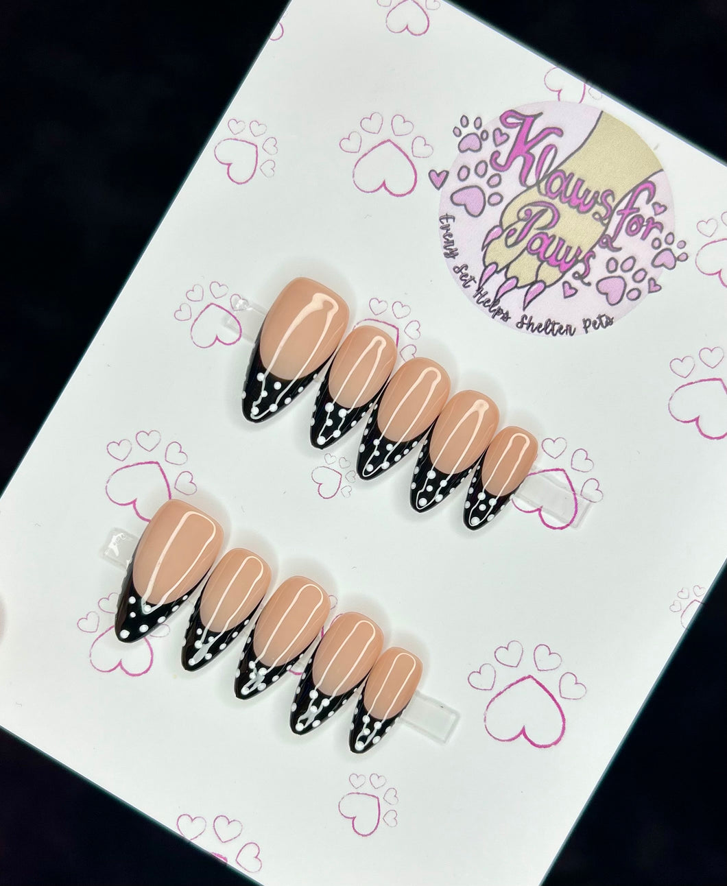 Polka Dot Handmade Press on Nails