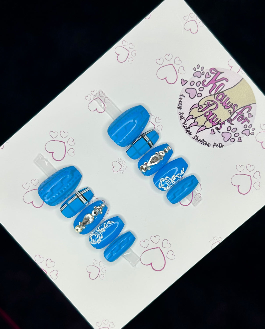 Quilted Handmade Press on Nails